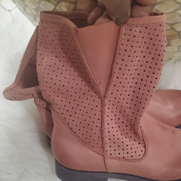 Mojo Moxy Perforated Ankle Boots in  Barbiecore Pink - Picture 11 of 12